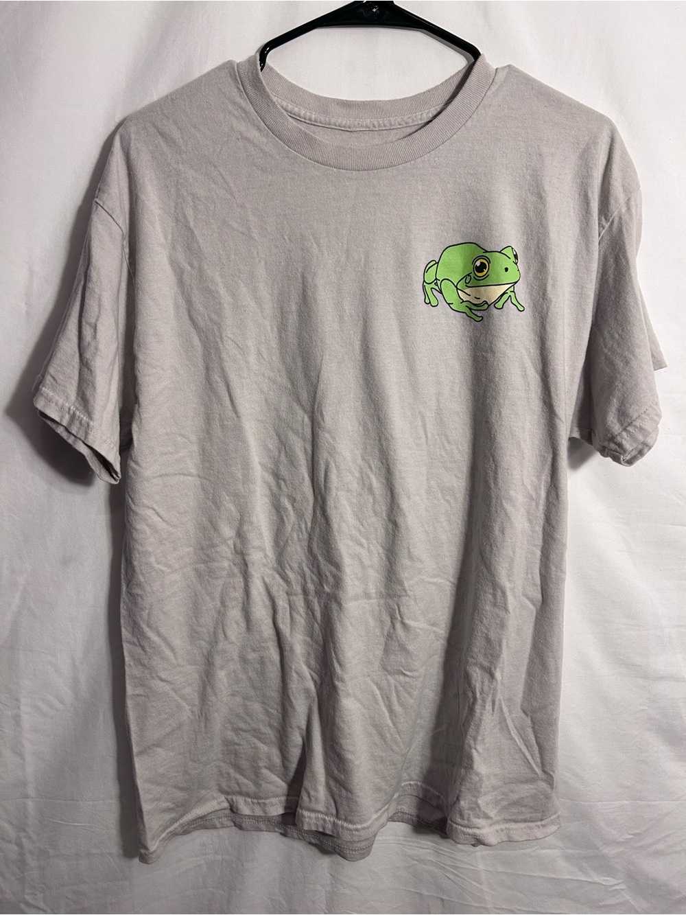 Spencer's Gray Short-Sleeve Tee with Neon Green Frog Graphic